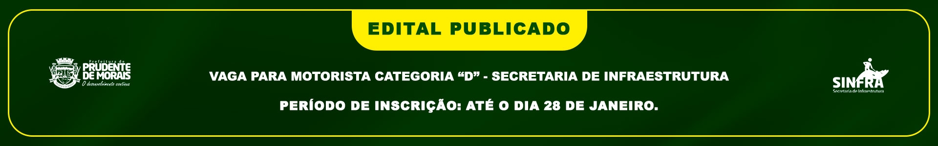 EDITAL MOTORISTA CATEGORIA D