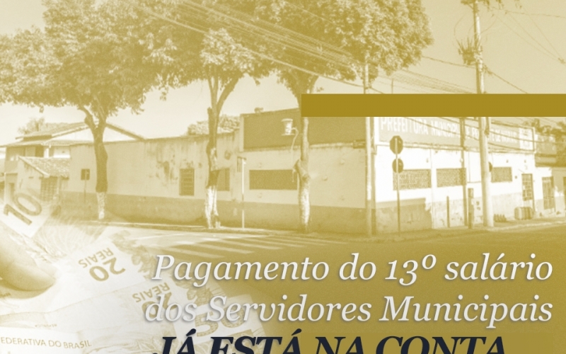 Prefeitura de Prudente de Morais adianta pagamento de 13º para servidores